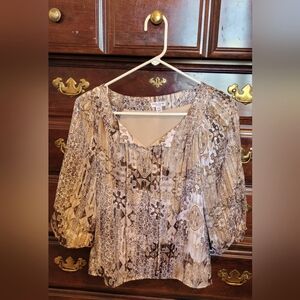 Rebecca Malone Petite Small 3/4 Sleeve Ladies Top